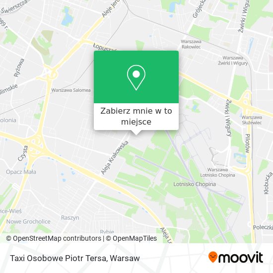 Mapa Taxi Osobowe Piotr Tersa