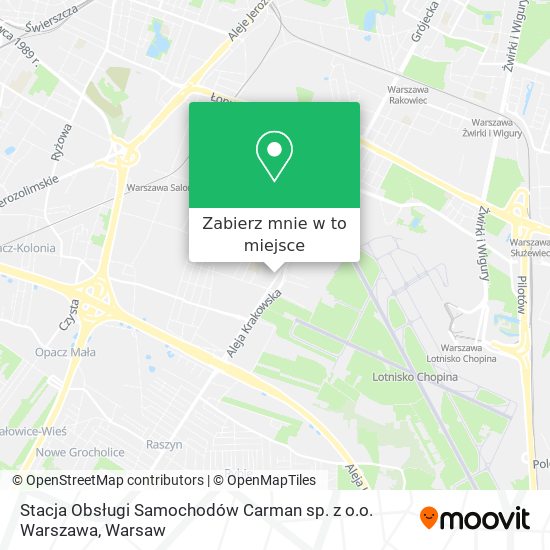 Mapa Stacja Obsługi Samochodów Carman sp. z o.o. Warszawa