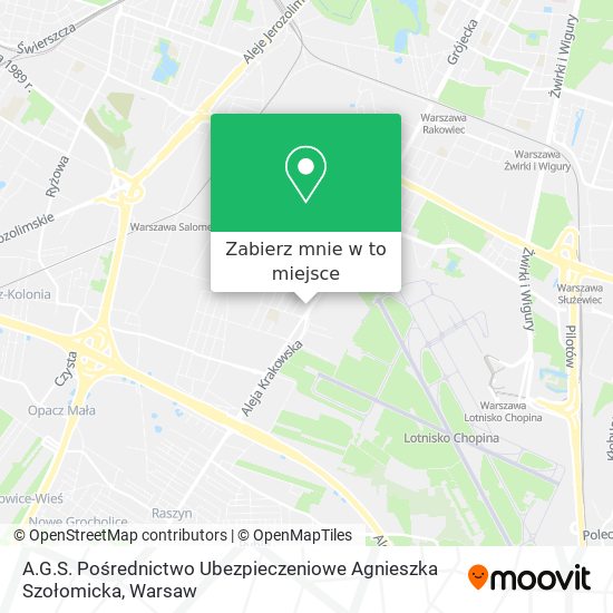 Mapa A.G.S. Pośrednictwo Ubezpieczeniowe Agnieszka Szołomicka