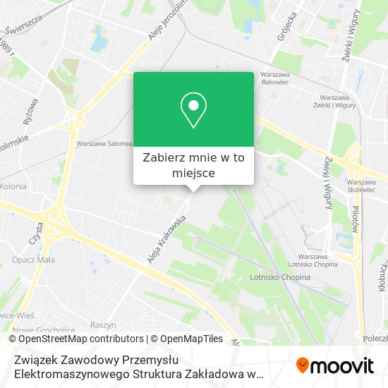 Mapa Związek Zawodowy Przemysłu Elektromaszynowego Struktura Zakładowa w Instytucie Lotnictwa