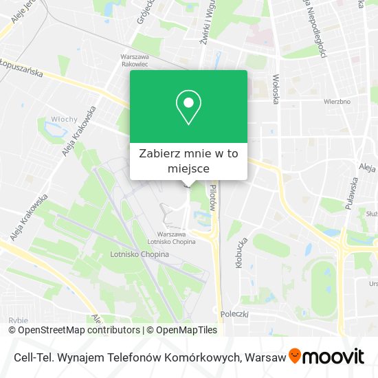 Mapa Cell-Tel. Wynajem Telefonów Komórkowych