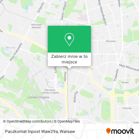 Mapa Paczkomat Inpost Waw29a