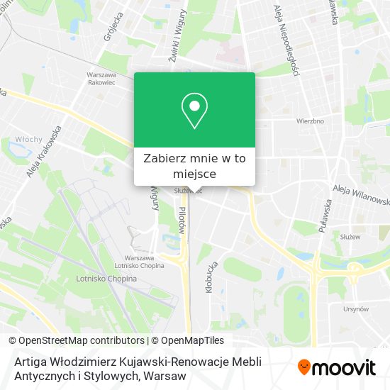 Mapa Artiga Włodzimierz Kujawski-Renowacje Mebli Antycznych i Stylowych