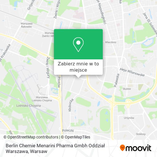 Mapa Berlin Chemie Menarini Pharma Gmbh Oddział Warszawa