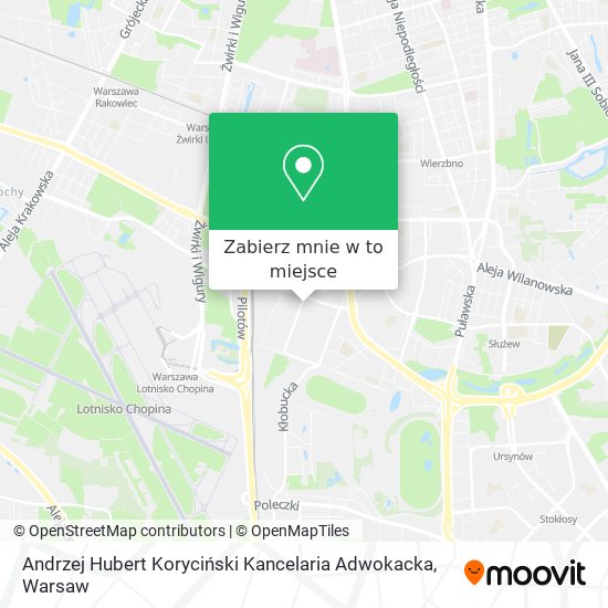 Mapa Andrzej Hubert Koryciński Kancelaria Adwokacka