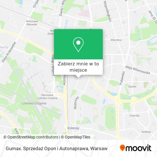 Mapa Gumax. Sprzedaż Opon i Autonaprawa