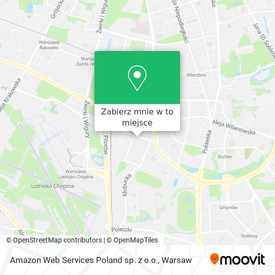 Mapa Amazon Web Services Poland sp. z o.o.