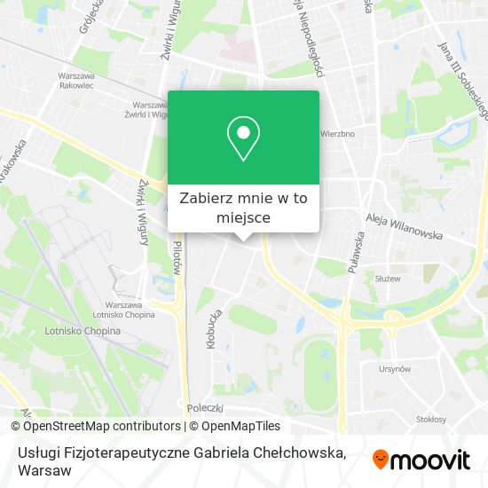 Mapa Usługi Fizjoterapeutyczne Gabriela Chełchowska