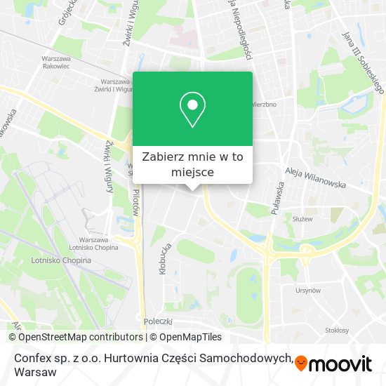 Mapa Confex sp. z o.o. Hurtownia Części Samochodowych