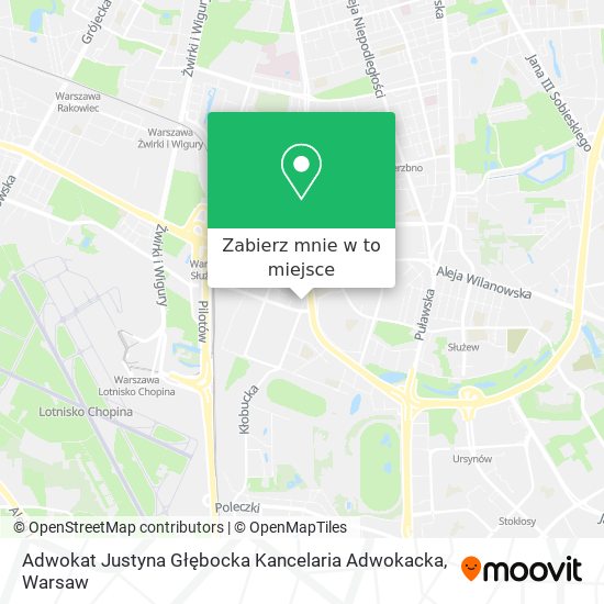 Mapa Adwokat Justyna Głębocka Kancelaria Adwokacka