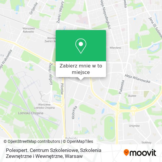 Mapa Polexpert. Centrum Szkoleniowe, Szkolenia Zewnętrzne i Wewnętrzne