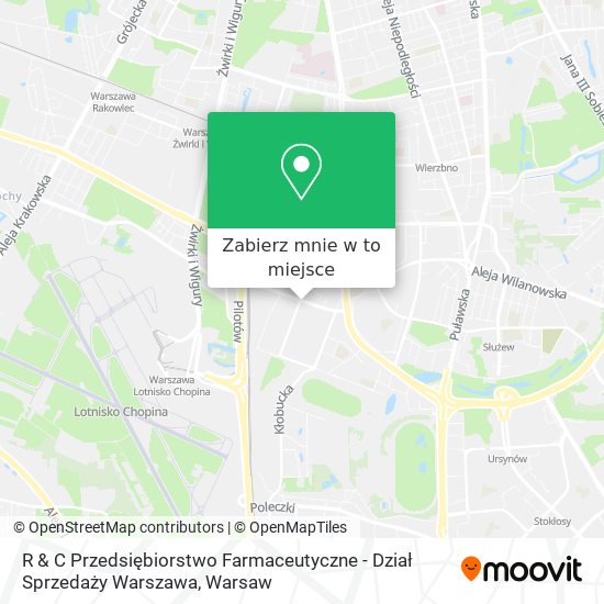 Mapa R & C Przedsiębiorstwo Farmaceutyczne - Dział Sprzedaży Warszawa