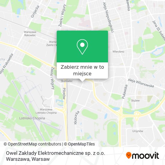 Mapa Owel Zakłady Elektromechaniczne sp. z o.o. Warszawa