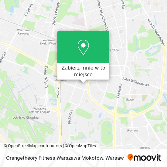 Mapa Orangetheory Fitness Warszawa Mokotów