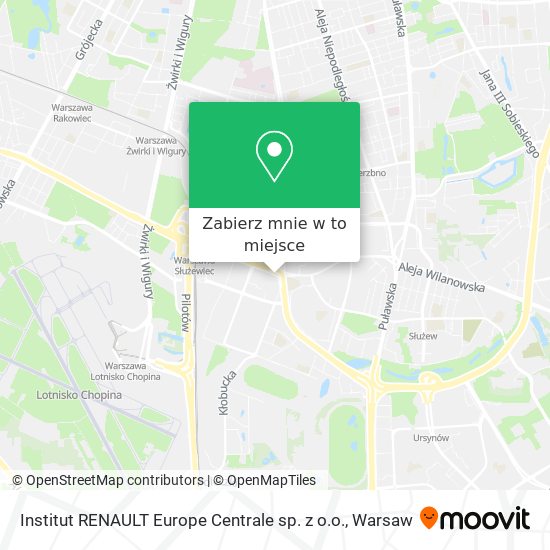 Mapa Institut RENAULT Europe Centrale sp. z o.o.