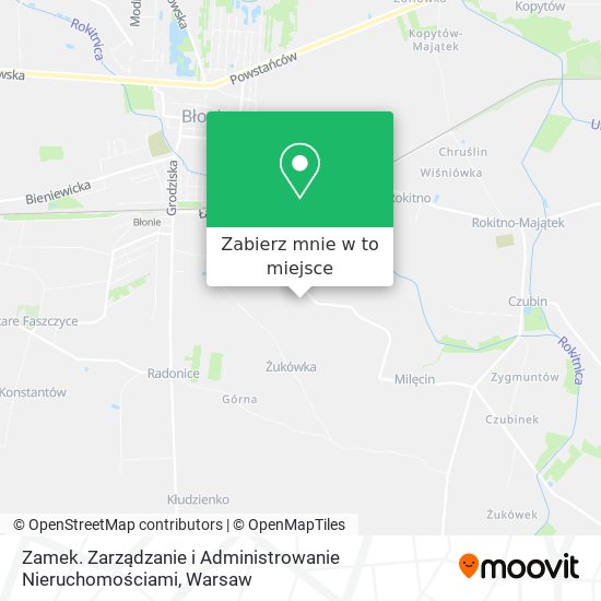 Mapa Zamek. Zarządzanie i Administrowanie Nieruchomościami