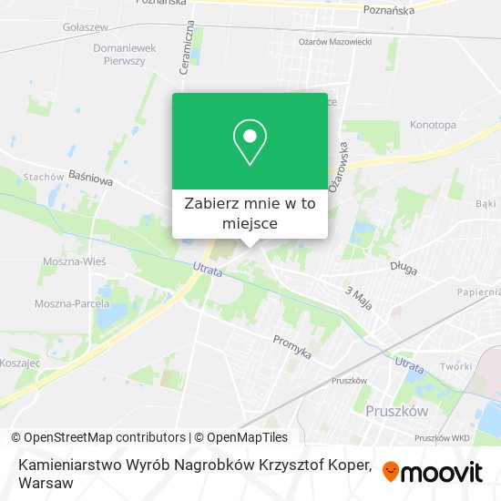 Mapa Kamieniarstwo Wyrób Nagrobków Krzysztof Koper