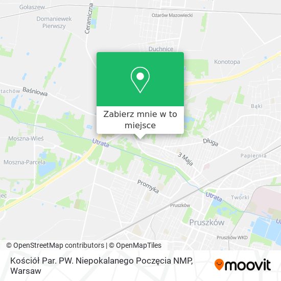 Mapa Kościół Par. PW. Niepokalanego Poczęcia NMP