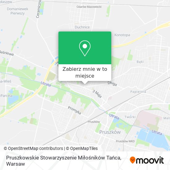 Mapa Pruszkowskie Stowarzyszenie Miłośników Tańca