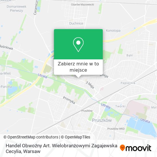 Mapa Handel Obwoźny Art. Wielobranżowymi Zagajewska Cecylia