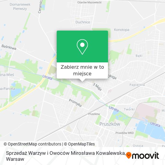 Mapa Sprzedaż Warzyw i Owoców Mirosława Kowalewska