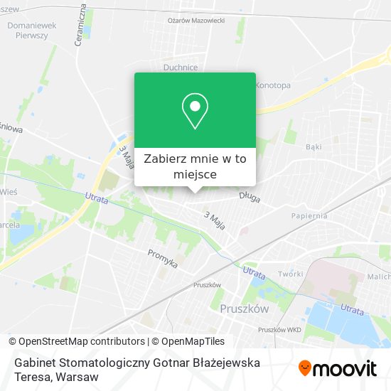 Mapa Gabinet Stomatologiczny Gotnar Błażejewska Teresa