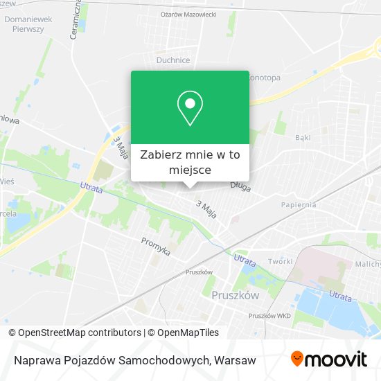 Mapa Naprawa Pojazdów Samochodowych