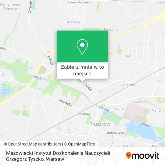 Mapa Mazowiecki Instytut Doskonalenia Nauczycieli Grzegorz Tyszko