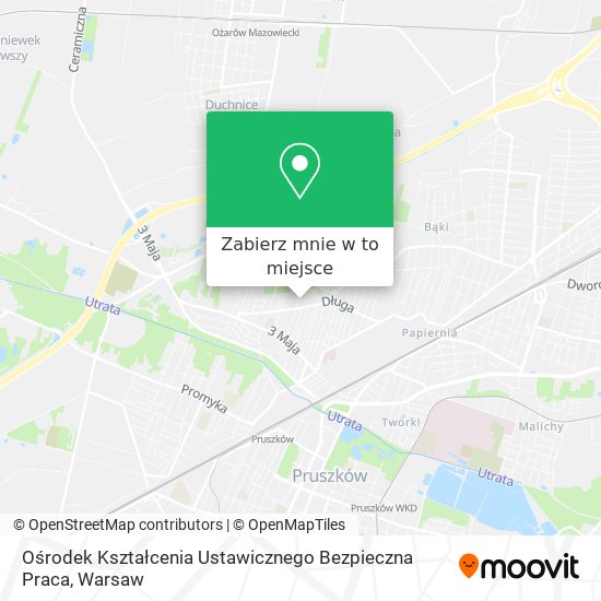 Mapa Ośrodek Kształcenia Ustawicznego Bezpieczna Praca