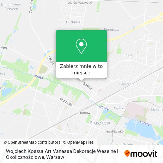 Mapa Wojciech Kossut Art Vanessa Dekoracje Weselne i Okolicznościowe