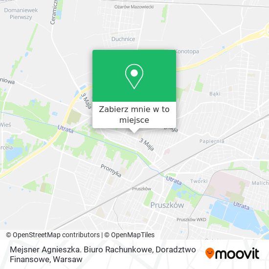 Mapa Mejsner Agnieszka. Biuro Rachunkowe, Doradztwo Finansowe