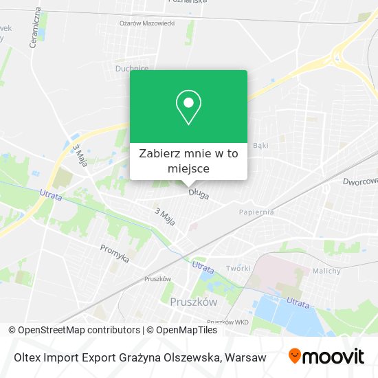 Mapa Oltex Import Export Grażyna Olszewska