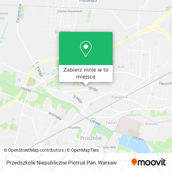 Mapa Przedszkole Niepubliczne Piotruś Pan