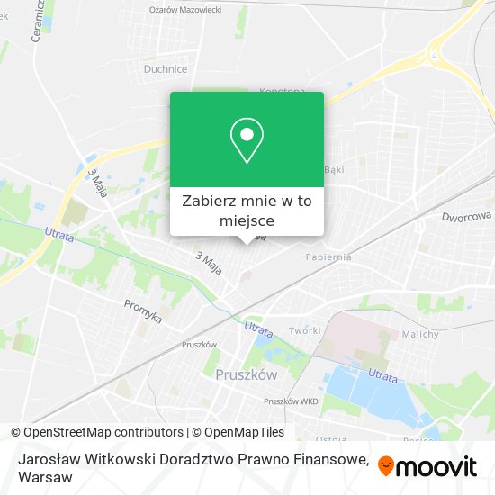 Mapa Jarosław Witkowski Doradztwo Prawno Finansowe