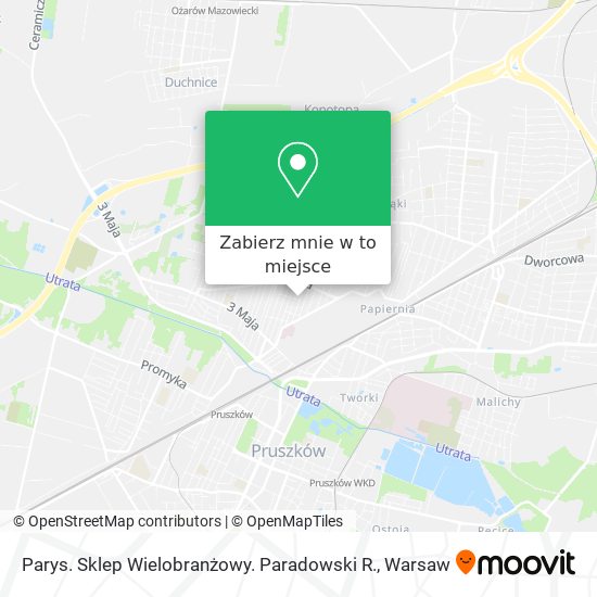 Mapa Parys. Sklep Wielobranżowy. Paradowski R.