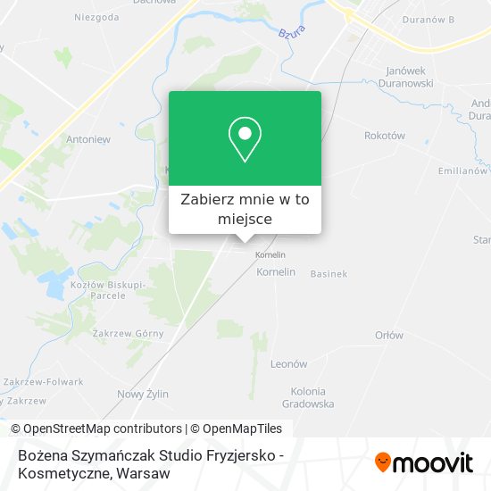 Mapa Bożena Szymańczak Studio Fryzjersko - Kosmetyczne