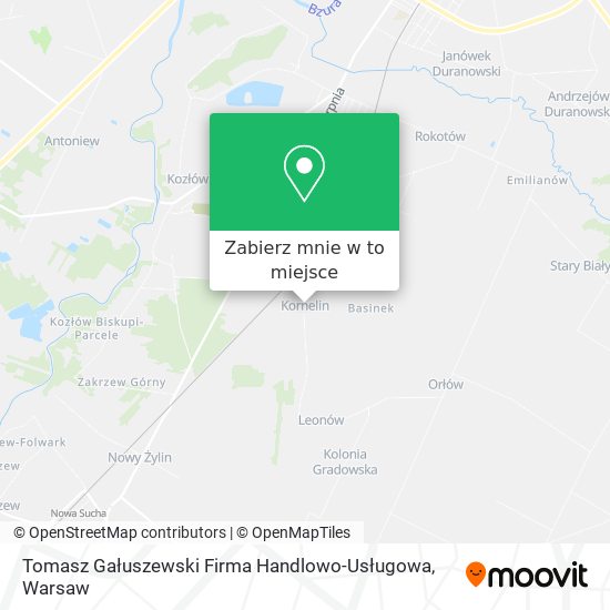 Mapa Tomasz Gałuszewski Firma Handlowo-Usługowa