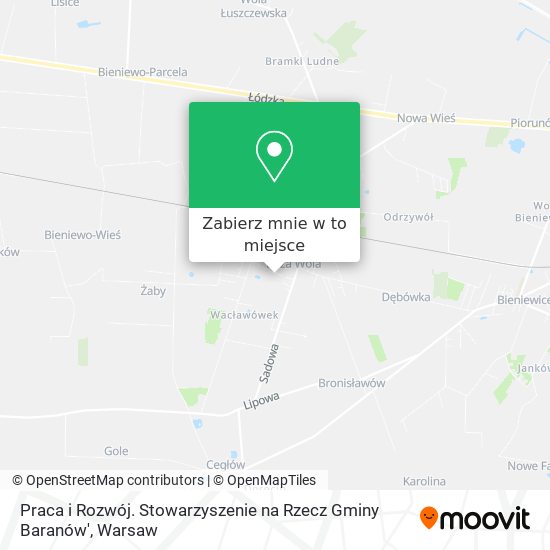 Mapa Praca i Rozwój. Stowarzyszenie na Rzecz Gminy Baranów'