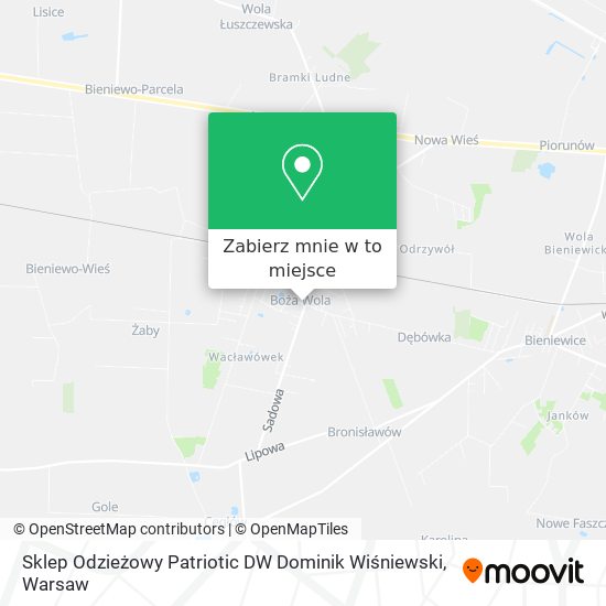 Mapa Sklep Odzieżowy Patriotic DW Dominik Wiśniewski