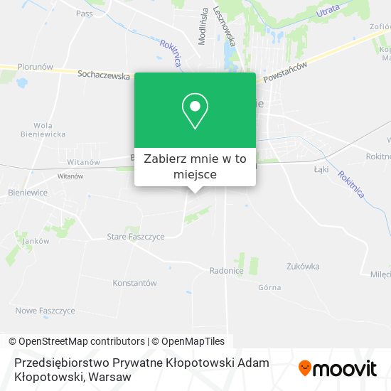 Mapa Przedsiębiorstwo Prywatne Kłopotowski Adam Kłopotowski