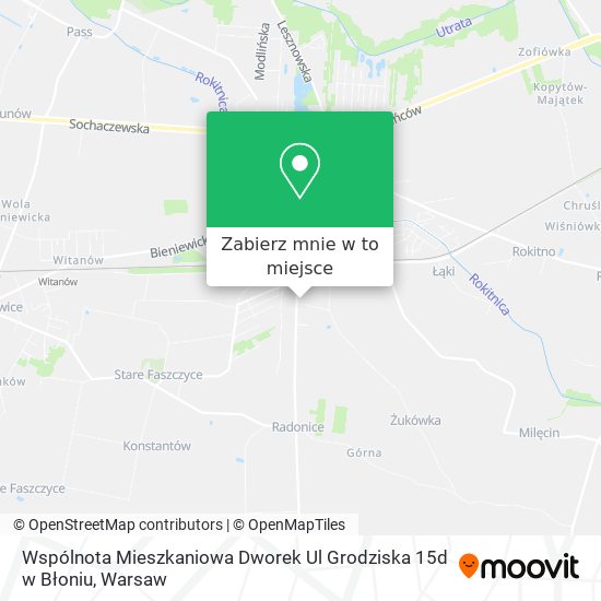 Mapa Wspólnota Mieszkaniowa Dworek Ul Grodziska 15d w Błoniu