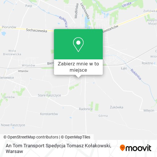 Mapa An Tom Transport Spedycja Tomasz Kołakowski