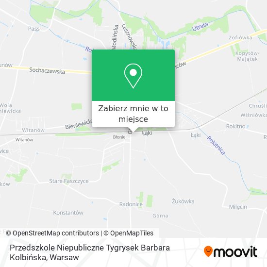 Mapa Przedszkole Niepubliczne Tygrysek Barbara Kolbińska