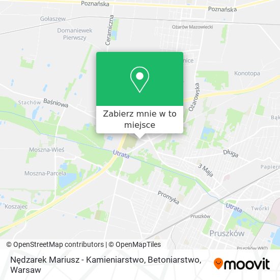 Mapa Nędzarek Mariusz - Kamieniarstwo, Betoniarstwo