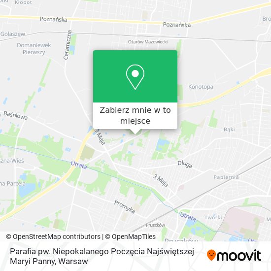 Mapa Parafia pw. Niepokalanego Poczęcia Najświętszej Maryi Panny