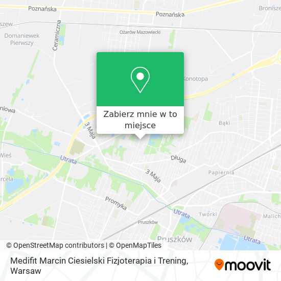 Mapa Medifit Marcin Ciesielski Fizjoterapia i Trening