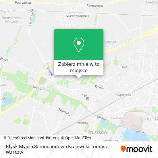 Mapa Błysk Myjnia Samochodowa Krajewski Tomasz