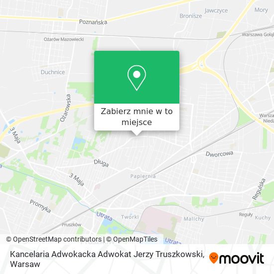 Mapa Kancelaria Adwokacka Adwokat Jerzy Truszkowski