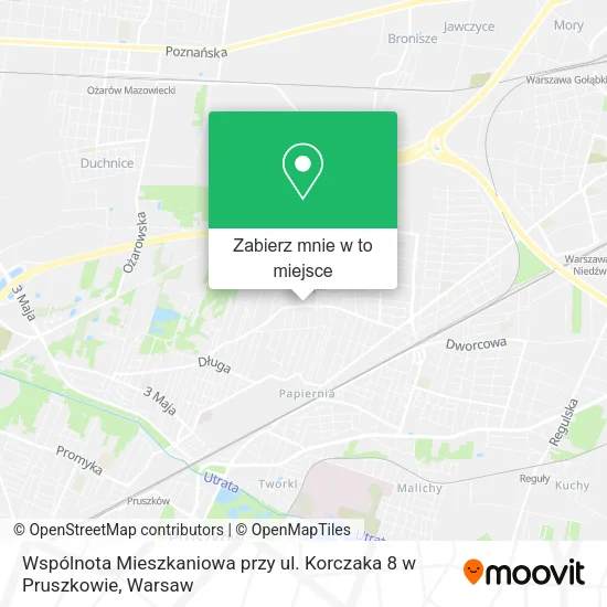 Mapa Wspólnota Mieszkaniowa przy ul. Korczaka 8 w Pruszkowie