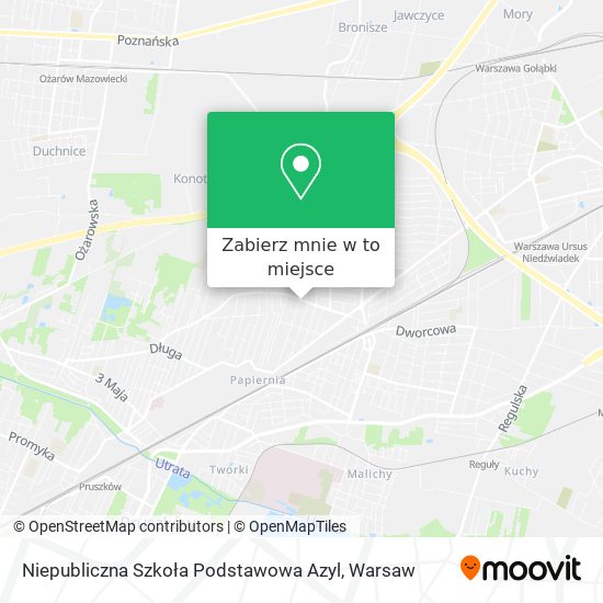 Mapa Niepubliczna Szkoła Podstawowa Azyl